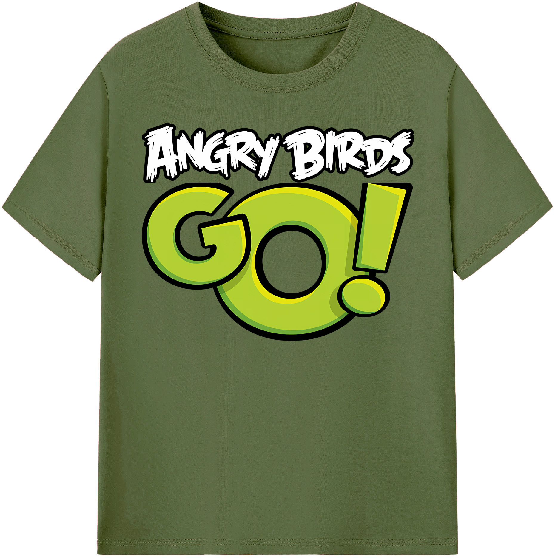 （画像用） Angry Birds アングリーバード 綿100％半袖Tシャツ（フロントプリント）
